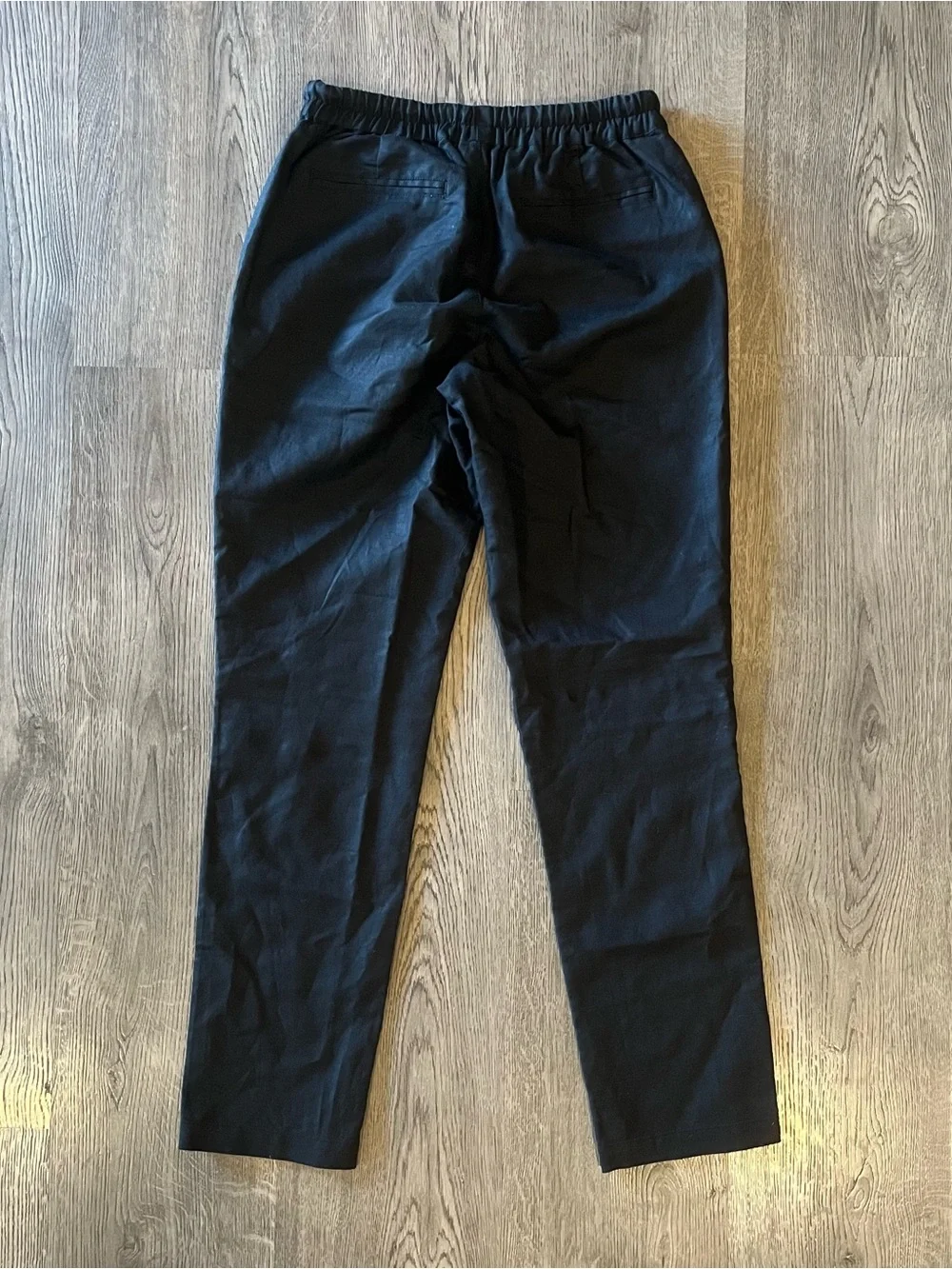 NWT Quince Cotton Linen Twill Straight Leg Pants Black